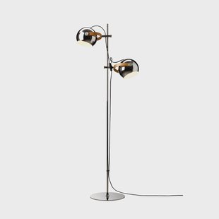 DC vloerlamp, chroom, hoogte 150 cm metaal 2-lamps Halo Design - Woonkamer - Designer - Meerdere lampen