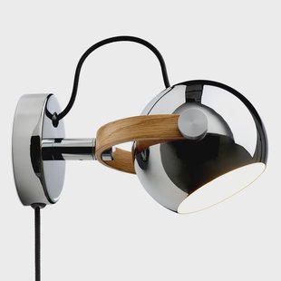 DC wandlamp, chroomkleurig, Ø 12 cm, metaal Halo Design - Woonkamer - Designer - 1 lamp