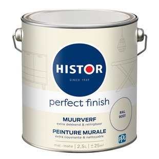 Histor Perfect Finish Muurverf - Mat - Ral 9001 - 2,5l