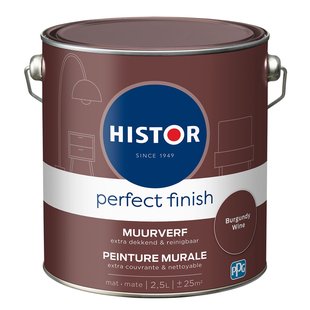 Histor Perfect Finish Muurverf - Mat - Burgundy Wine - 2,5l
