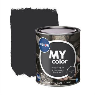 Histor My Color Muurverf - Extra Mat - Whitby Jet - 1l