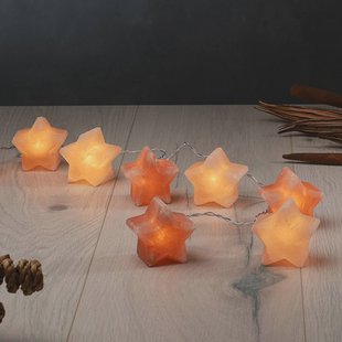 Wagner Life Lichtketting Lichtkristallen Ster, Zoutkristallen Amber