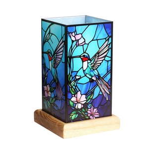 Wagner Life LED tafellamp Art Light Kolibri, houten voet, acryl, kleurrijk