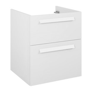 Elita Wastafelonderkast Ness 52cm - Hoogglans Wit - Met 2 Lades - 52x48x39cm