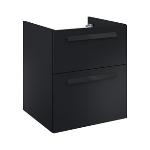 Elita Wastafelonderkast Ness 52cm - Zwart Mat - Met 2 Lades - 52x51,5x46cm