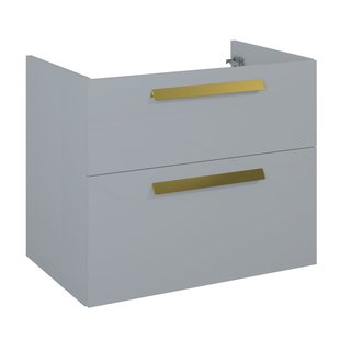 Elita Wastafelonderkast Ness 72cm - Lichtgrijs Hoogglans - Met 2 Lades