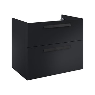 Elita Wastafelonderkast Ness 72cm - Zwart Mat - Met 2 Lades - 72x59x46cm