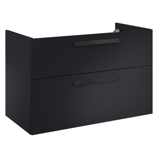 Elita Wastafelonderkast Ness 92cm - Zwart Mat - Met 2 Lades - 92x57x45cm