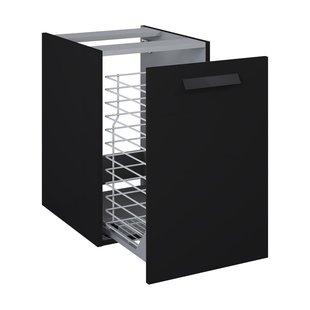 Elita Wastafelonderkast Ness 40cm - Zwart Mat - Met 2 Lades - 40x62x45cm