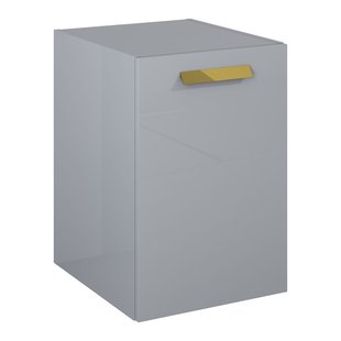 Elita Wastafelonderkast Ness 40cm - Lichtgrijs Glanzend - Met 1 Deur - 40x55x22cm