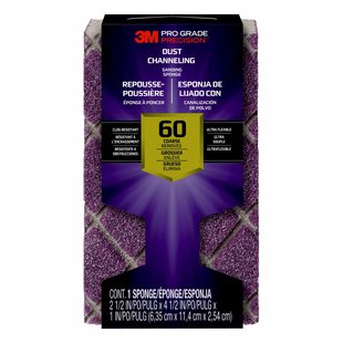 3m Blokschuurspons Pro Grade Precision Met Stofkanalen Korrel 60 Grof 12st/pak