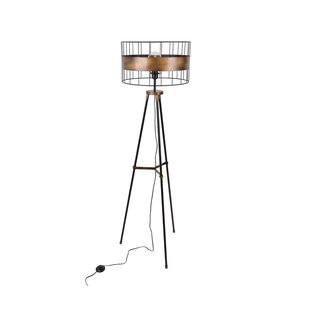 Corep Vloerlamp Raw Zwart E27