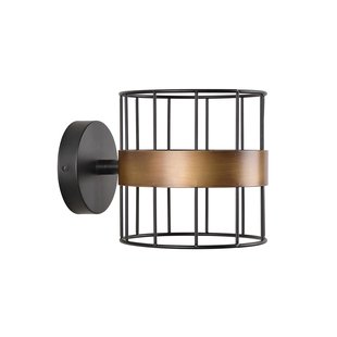 Corep Wandlamp Raw Zwart E14