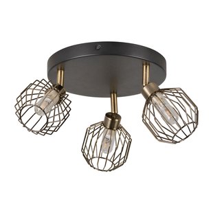 Corep Plafondlamp Orin Zwart 3xg9