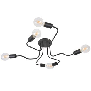 Corep Plafondlamp Maze Zwart 6xe27