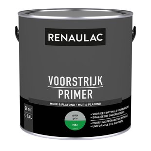 Renaulac Primer - Muur En Plafond - Mat Grijs - 2,5l