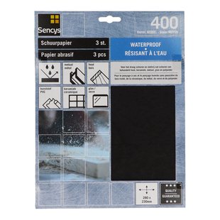 Sencys Schuurvel Wet & Dry S/c 230x280mm P400 3st