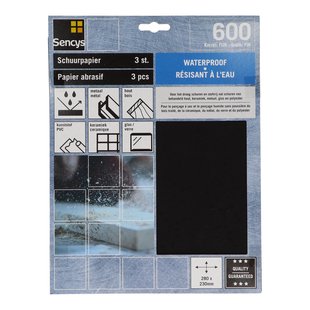 Sencys Schuurvel Wet & Dry S/c 230x280mm P600 3st