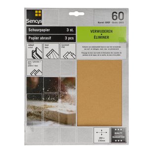 Sencys Schuurvel A/o 230x280mm P60 3st