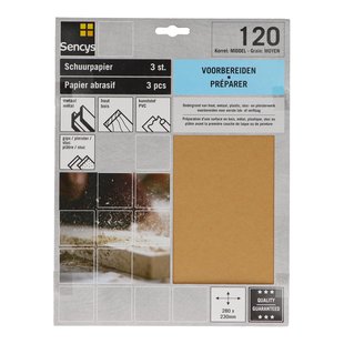 Sencys Schuurvel A/o 230x280mm P120 3st