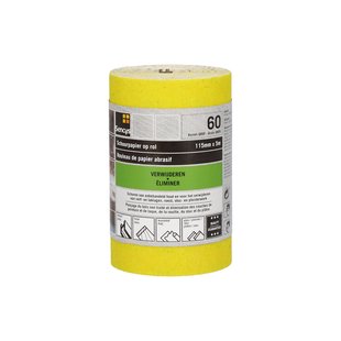 Sencys Schuurrol Papier Geel A/o 115mm X 5m P60