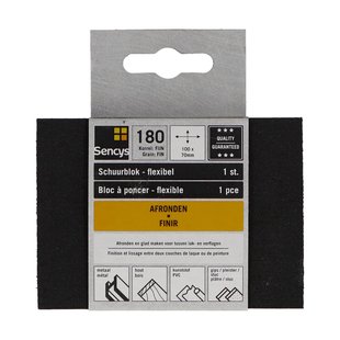 Sencys Schuurblok P180 70x100x25mm Zwart