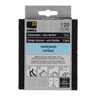 Sencys Schuurspons P120 120x98x13mm 2st