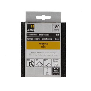 Sencys Schuurspons P180 120x98x13mm 2st
