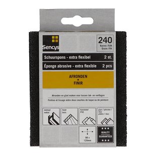 Sencys Schuurspons P240 120x98x13mm 2st