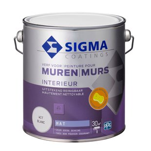 Sigma Interieur Muurverf - Mat - Wit - 2,5l