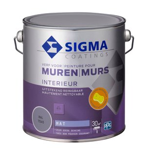 Sigma Interieur Muurverf - Mat - Ral 7045 - 2,5l