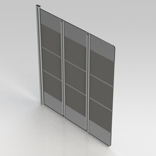 Van Marcke Go Badwand Balos 1300x1400mm 3-delig|5mm Omkeerbaar Decor Veiligheidsglas |regelbaar 1290-1300mm