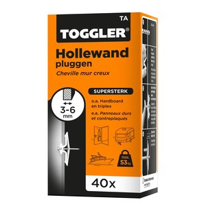 Toggler Hollewandplug Ta Kunststof - Diameter 8 Mm - 40 Stuks