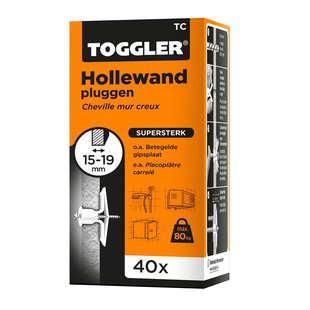 Toggler Hollewandplug Tc Kunststof - Diameter 8mm - 40 Stuks
