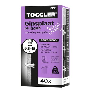 Toggler Gipsplaatplug Sp-mini Kunststof - Diam. 6 Mm - 40 Stuks