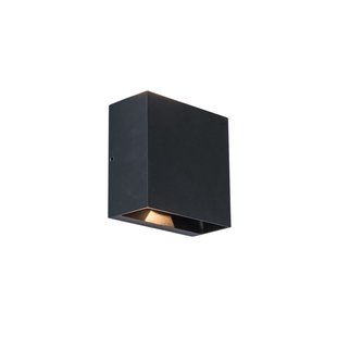 Lutec Wandlamp Gemini Zwart 10w