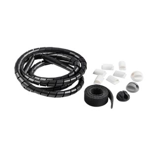 D-line Kabelmanagment Kit Zwart Spiraal + Band + Kabel Clips