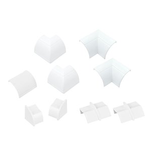 D-line Verbindingen Set Clip-over Voor Kabelgoot 22x22mm Wit