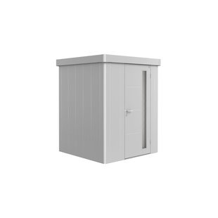 Biohort Metalen Tuinhuis Neo - Zilver Metallic - 180x180cm - Enkele Deur