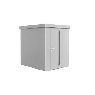 Biohort Metalen Tuinhuis Neo - Zilver Metallic - 180x236cm - Enkele Deur