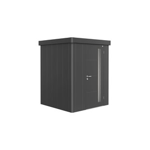 Biohort Metalen Tuinhuis Neo - Donkergrijs Metallic - 180x180cm - Enkele Deur