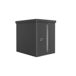 Biohort Metalen Tuinhuis Neo - Donkergrijs Metallic - 180x236cm - Enkele Deur