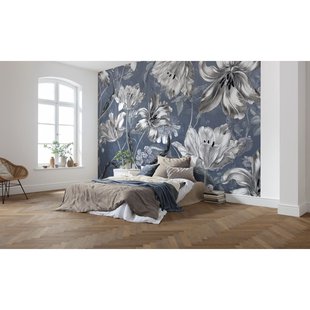 Fotobehang Merian Blue - Blauw - 2,50m X 350cm