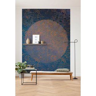 Fotobehang De Maan - Blauw - 2,70m X 200cm