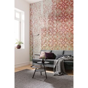 Fotobehang Art Nouveau Rouge - Rood - 2,80m X 250cm