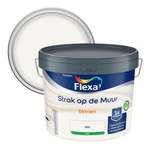 Flexa Strak Op De Muur Muurverf - Mat - Wit - 10l