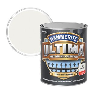 Hammerite Metaallak Ultima Hoogglans Wit Ral 9016 750ml