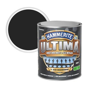 Hammerite Metaallak Ultima Mat Zwart 750ml