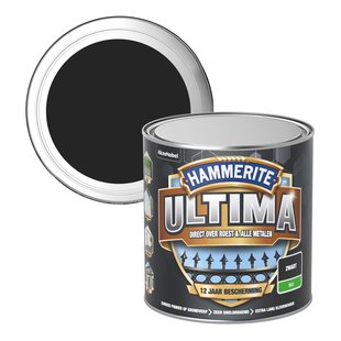 Hammerite Metaallak Ultima Mat Zwart 250ml