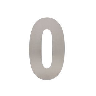 Intersteel Huisnummer 0 Xl Hoogte 30cm Rvs Geborsteld